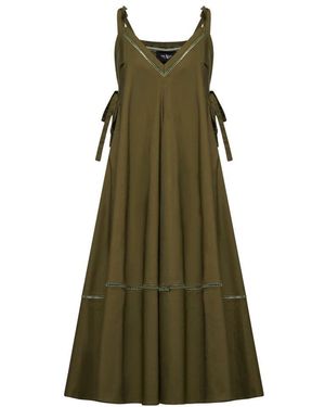 Silvian Heach Langes Kleid Mit Bestickten Details - Grün