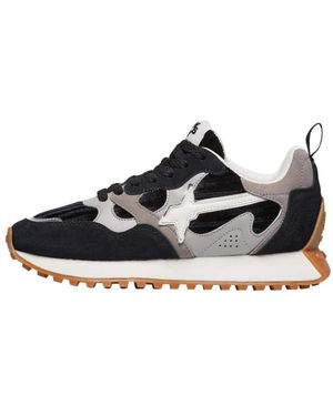 W6yz Urban Sneaker Met Suède Details - Zwart