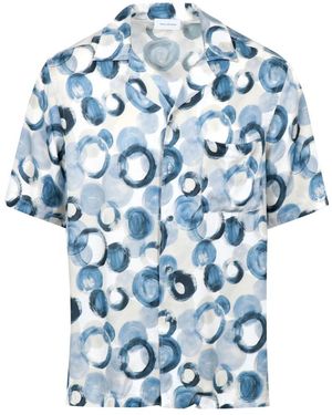 Tagliatore Short Sleeve Shirts - Blu