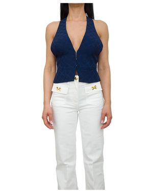 Elisabetta Franchi Waistcoats - Blue