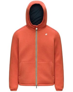 K-Way Hoodies & Sweatvesten ,Oranje ,Polyester Jack Jacket