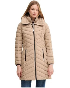 DKNY Gewatteerde Parka Met Capuchon - Naturel