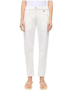 Cambio Ocean O-Shape Cropped Jeans - Weiß