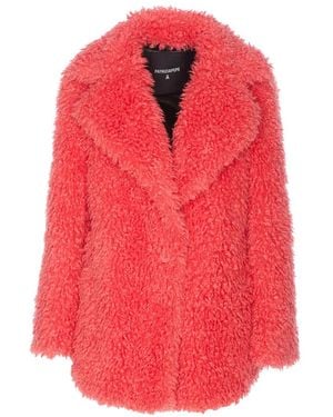 Patrizia Pepe Faux Fur & Shearling Jackets - Red