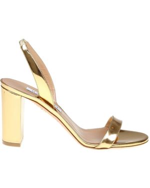 Aquazzura Sandali con tacco alto effetto specchio - Metallizzato