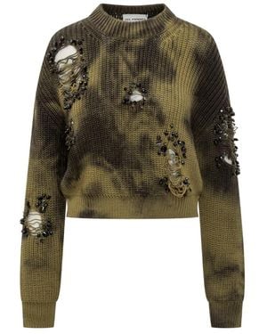 Des Phemmes Round-Neck Knitwear - Verde
