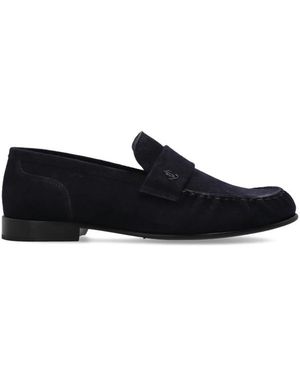 Jimmy Choo Schoenen ,Blauw ,Suède Ellis Loafer F - Zwart