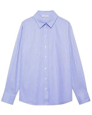 Anine Bing Overhemden ,Blauw ,Katoen Essie Shirt