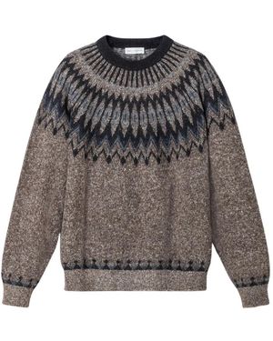 Roberto Collina Norwegian Jacquard Sweater - Grau