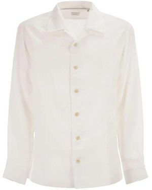 Brunello Cucinelli Easy Fit Linnen Shirt - Wit