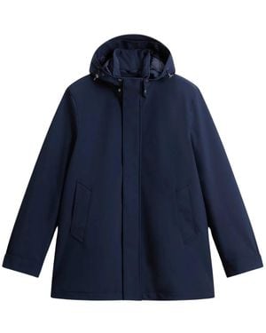 Woolrich Barrow Soft Shell Mac Mantel - Blau
