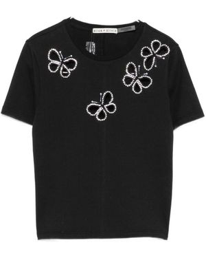 Alice + Olivia Tops ,Zwart T-Shirts En Poloshirts Zwart