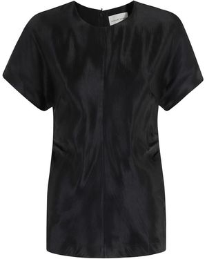 Loulou de Saison Overhemden ,Zwart ,Linnen Pero Blouse