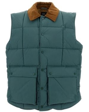 A.P.C. Gewatteerd Gilet - Groen