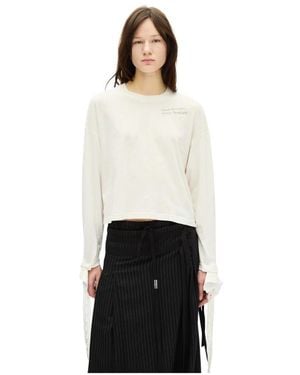 Ann Demeulemeester Tops ,Wit ,Katoen Nikita Relax Fit Boxy T-Shirt