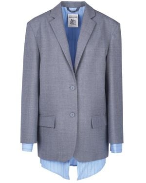 Semicouture Herminia Blazer Mit Knopfleiste - Blau