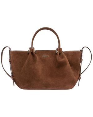 Max Mara Tassen ,Bruin ,Leer Wkario Tote Bag