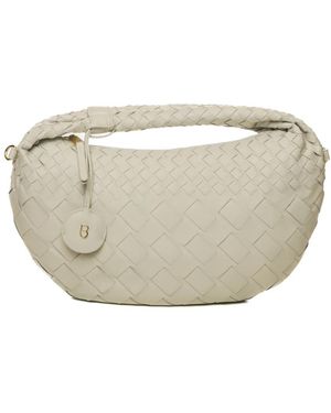 Tosca Blu Tassen ,Wit ,Leer Mini Halve-Maan Tas