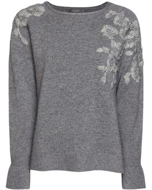 Elena Miro Round-Neck Knitwear - Gris