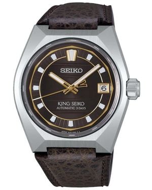 Seiko Accessoires ,Grijs ,Leer Vanac Sla 093 - Zwart
