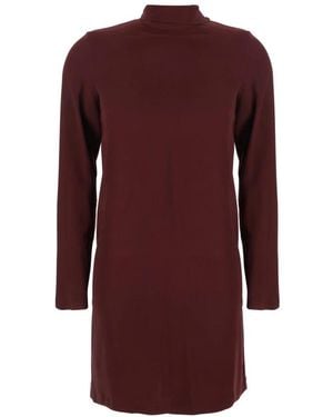 Grifoni Jurk Met Hoge Hals En Sjaalversiering Aan De Achterkant - Paars