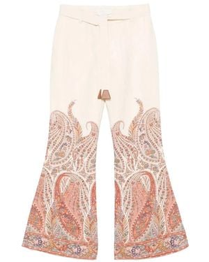Zimmermann Hose Mit Schnürung Und Gürtelschlaufen - Pink