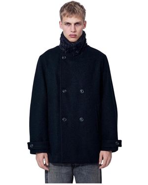 Our Legacy Jassen ,Zwart ,Wol Wage Peacoat - Blauw