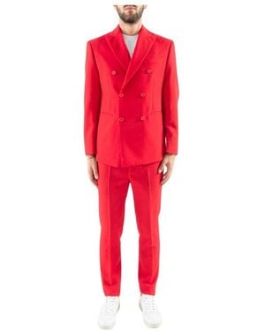 Cor Sine Labe Doli Double Breasted Suits - Red