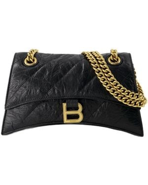 Balenciaga Gepolsterte Crush Chain Crossbody - Schwarz