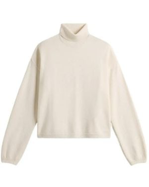 Woolrich 12Gg Comfort Wool Cash Coltrui - Naturel