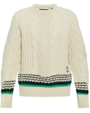 Lacoste Round-Neck Knitwear - Blanc