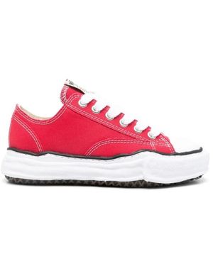 Maison Mihara Yasuhiro Rode Canvas Veterschoenen - Roze