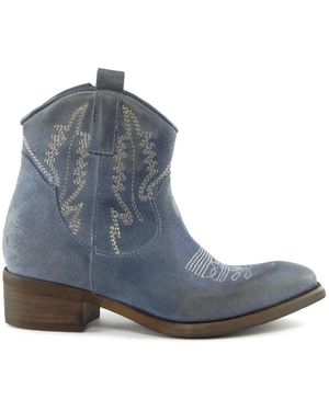 Zoe High Boots - Blue