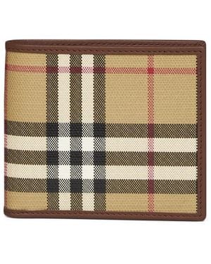 Burberry Accessoires ,Katoen Check Bifold Portemonnee - Metallic