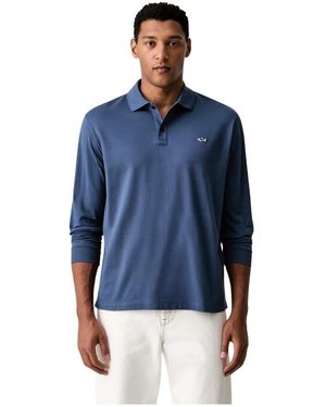 Paul & Shark Tops ,Blauw ,Katoen Polo Van Dubbel Piqué Katoen