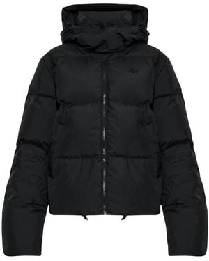 Lacoste Daunenjacke Mit Abnehmbarer Kapuze - Schwarz