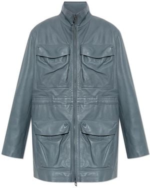 DIESEL Leather Jackets - Blauw