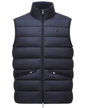 Moncler Jassen ,Blauw ,Leer Gilet Doudoune Lechtal