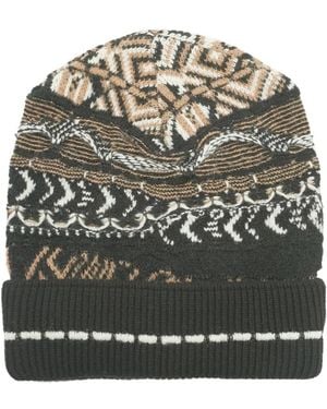 Laneus Woll- Und Alpaka-Jacquard-Beanie - Mehrfarbig