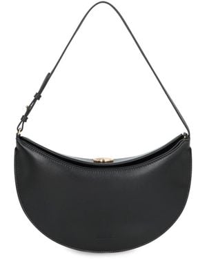Jacquemus Small Ovalo Leder Schultertasche - Schwarz