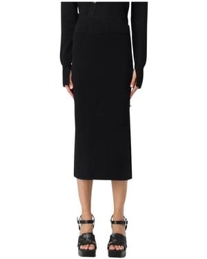 Versace Jeans Couture Rokken ,Zwart ,Knit Midi Rok