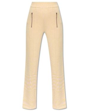 Burberry Wide Trousers - Natural