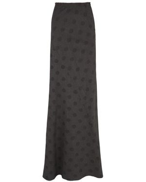 Cortana Falda Larga A Lunares Cortada Al Bies, Mujer, Talla - Negro