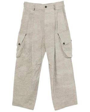 Ziggy Chen Broeken ,Leer Wijde Broek - Grijs