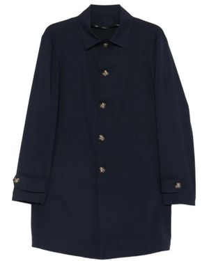Barba Napoli Single-Breasted Coats - Blue