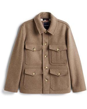 Tommy Hilfiger Wool Blend Military Jacket - Bruin