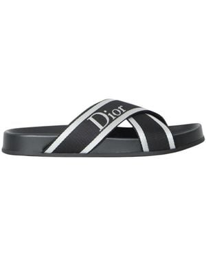 Dior Schoenen ,Blauw ,Logo Band Slides