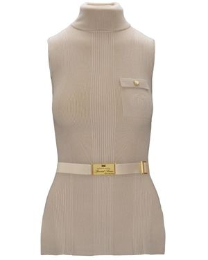 Elisabetta Franchi Turtlenecks - Brown
