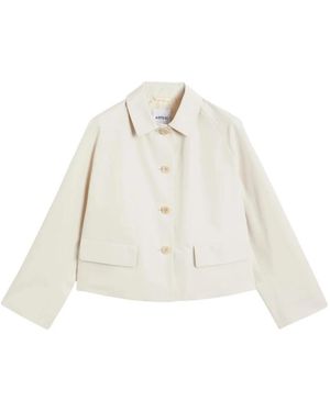 Aspesi Button-Up Jas - Wit