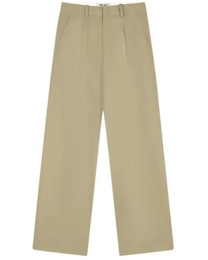 OLAF HUSSEIN Broeken ,Leer Tailored Broeken - Naturel